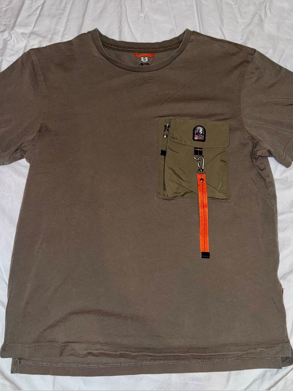 Parajumpers PJS Olive Green Utility Pocket T-Shirt Size S